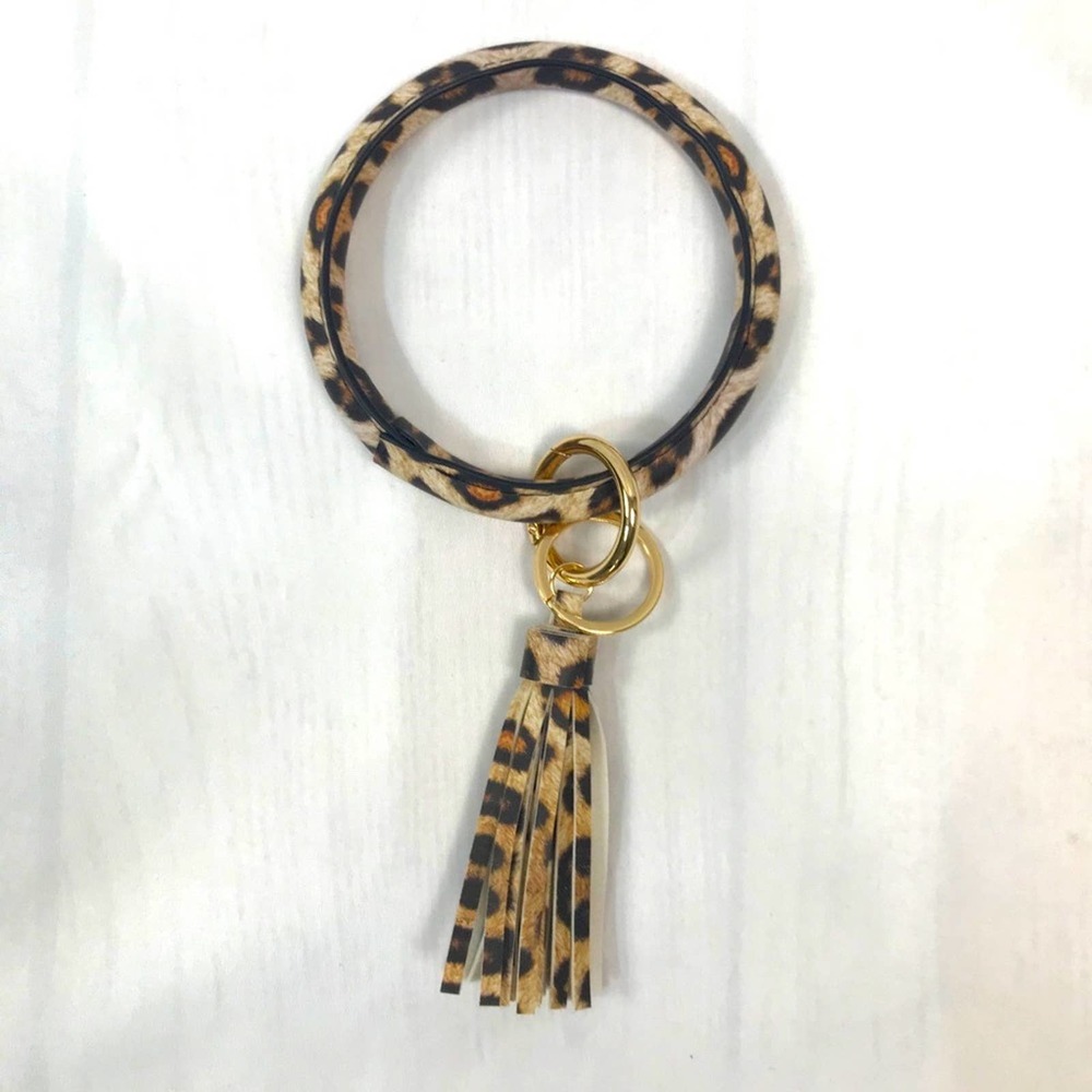 Leopard Print Key Ring Bangle - image 3